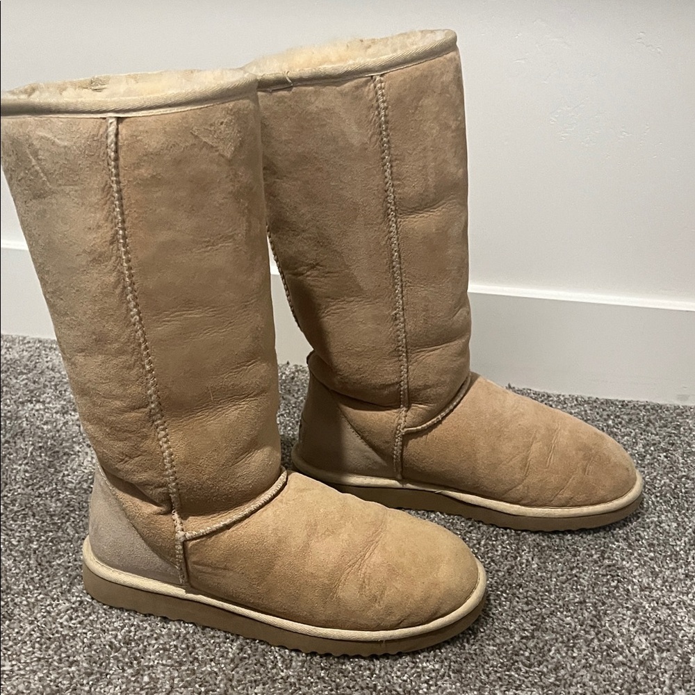 UGG Classic Tall II Sand Suede Women's Boots - Picture 3 of 6